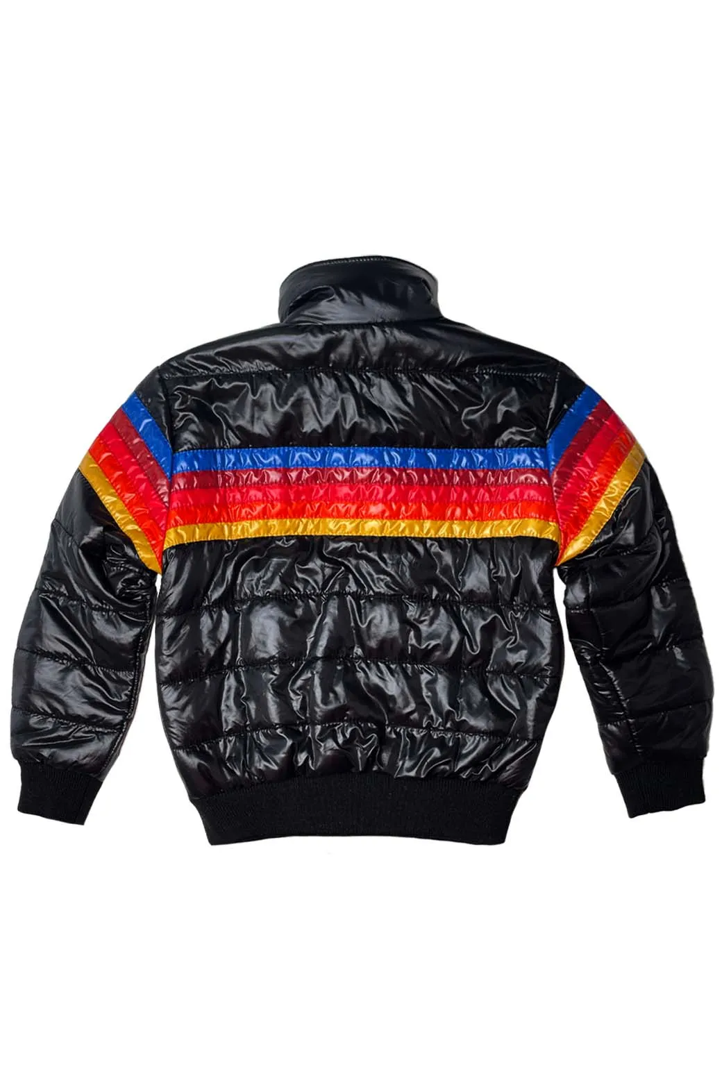 5 STRIPE KIDS TRAVELER JACKET - BLACK GLOSSY