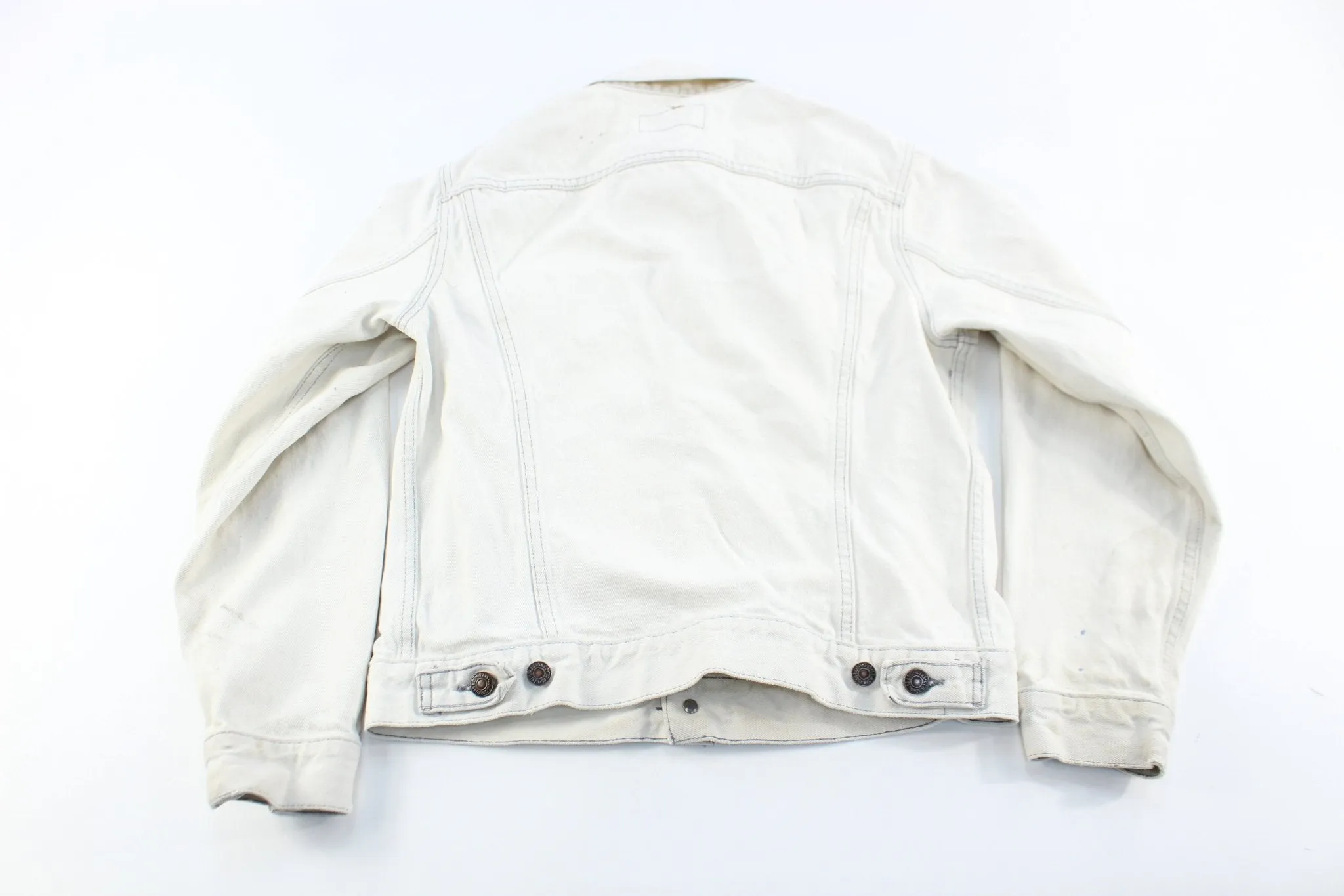 90's Levi's White Denim Button Up Jacket