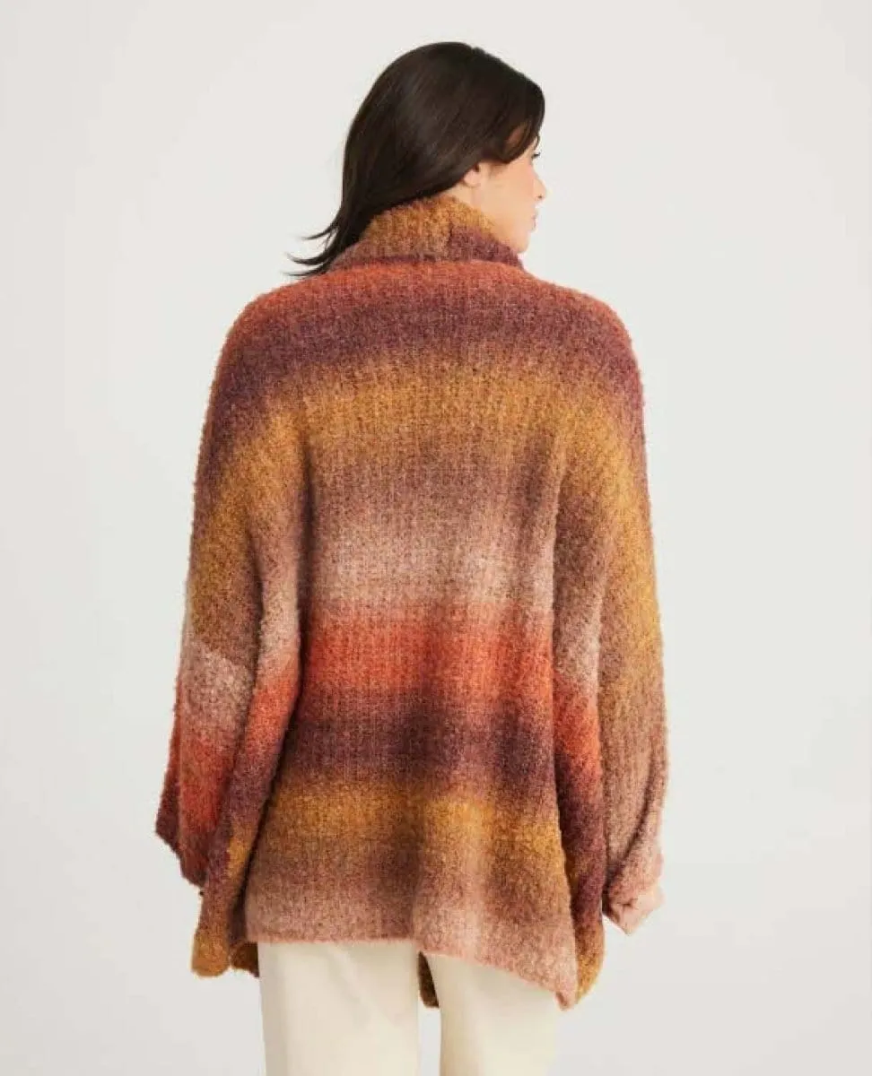 Amara Cozy Cardigan Rust One Size