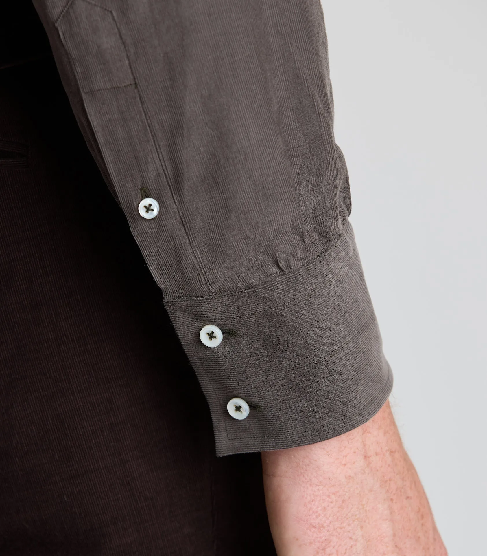 Brown Cotton Cord Shirt