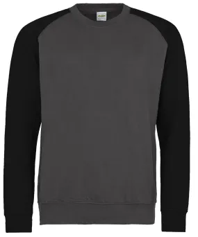 Charcoal/Jet Black - Baseball sweatshirt (C)