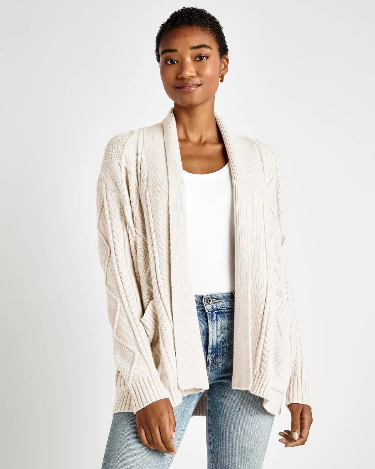 Cora Cable Open Cardigan