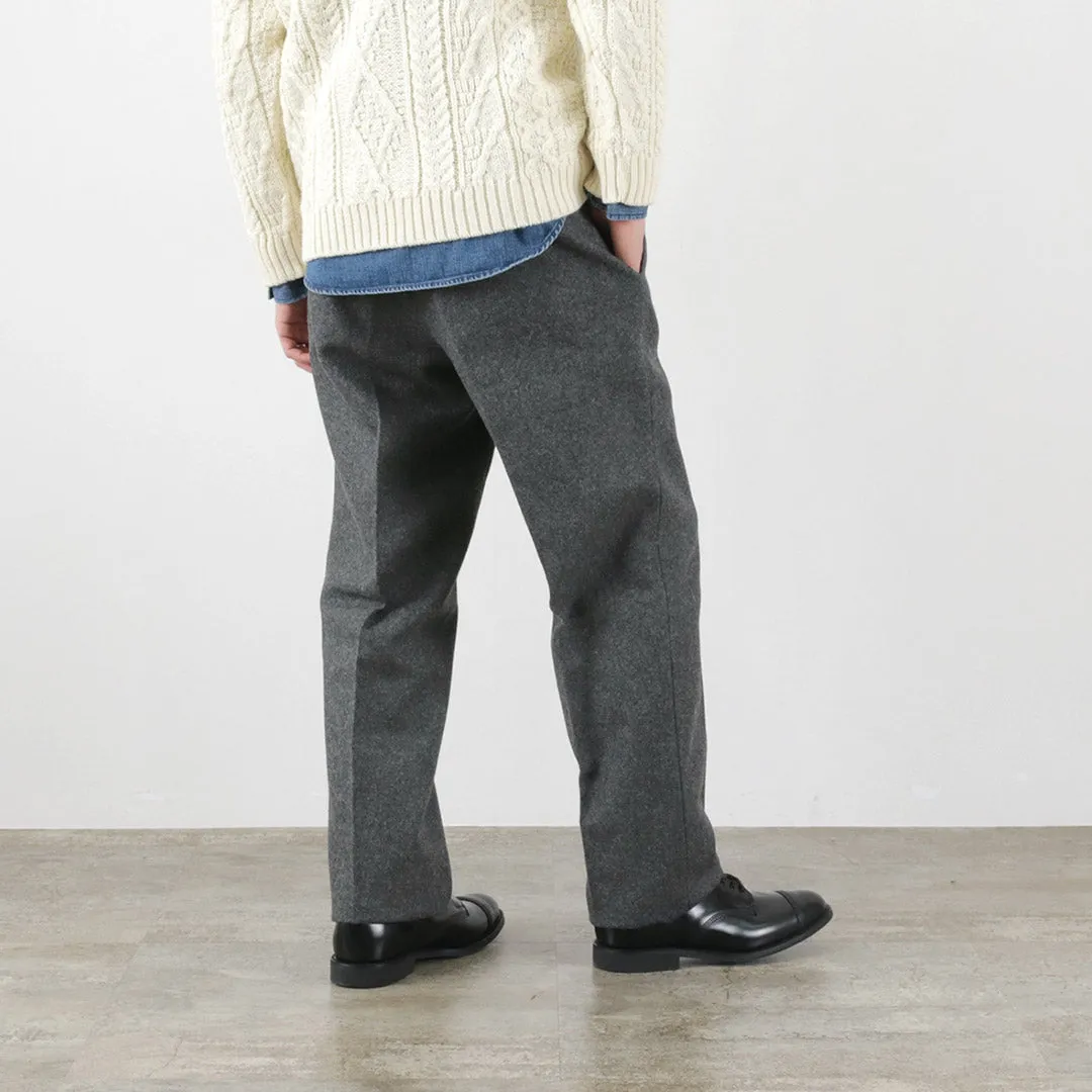 D.C.WHITE / Wool Melton Tapered Trousers