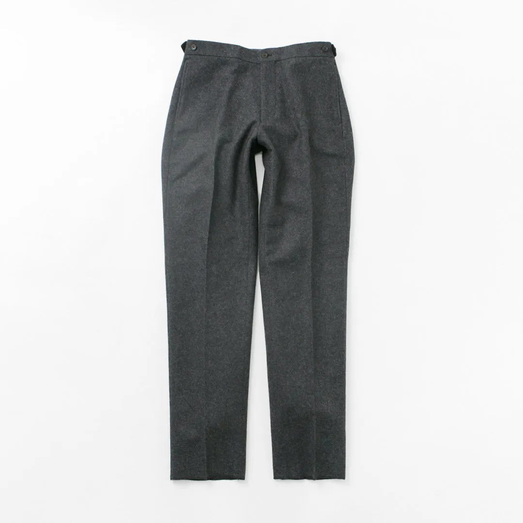 D.C.WHITE / Wool Melton Tapered Trousers