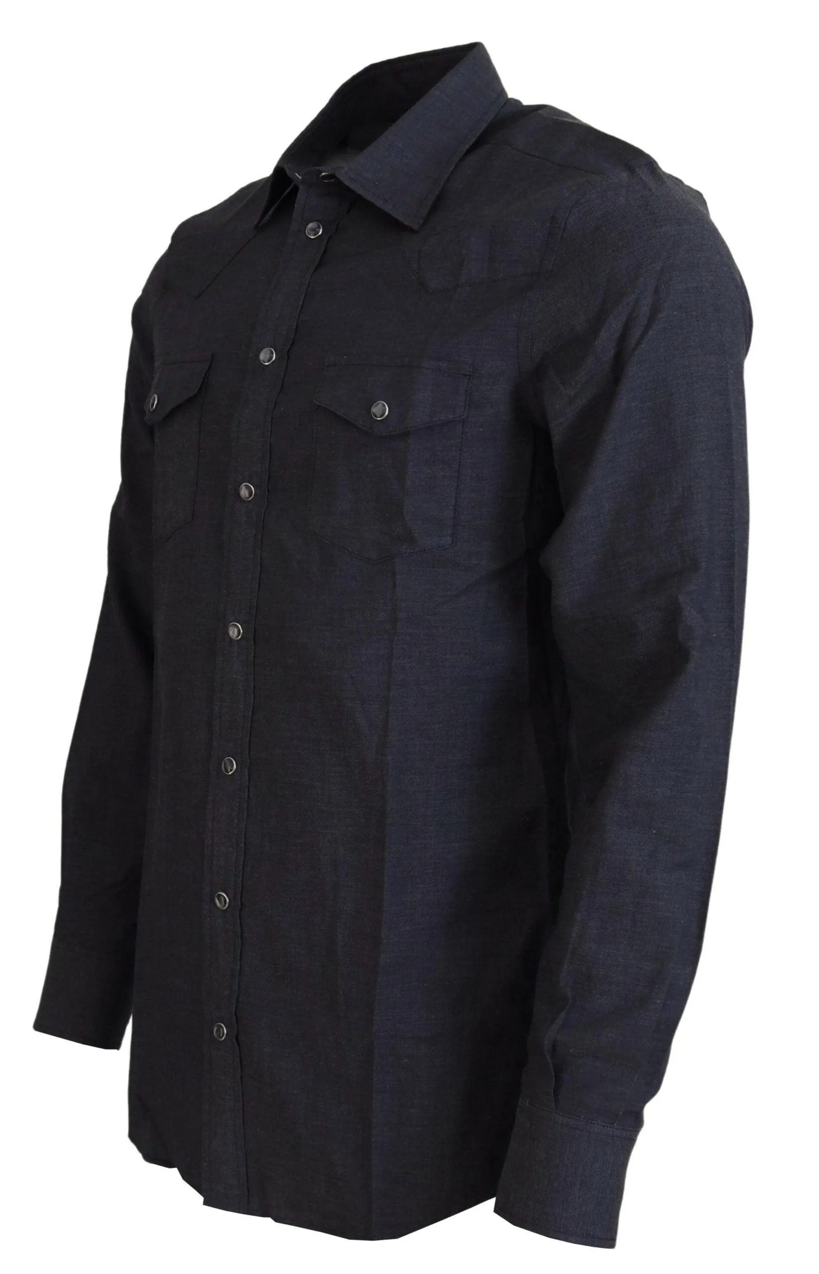 Dolce & Gabbana Gray Cotton Collared Long Sleeves Shirt