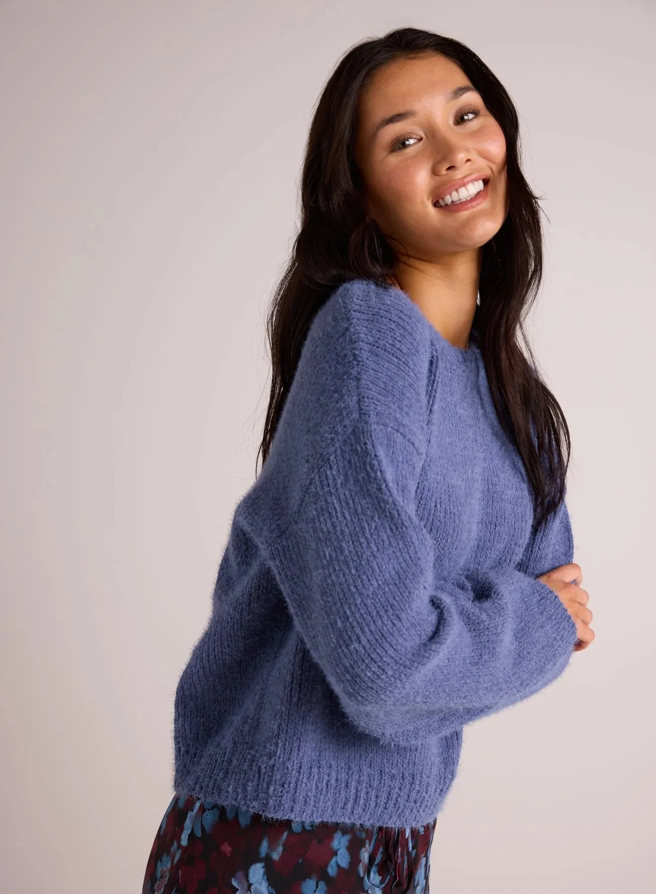 Drop Shoulder Sweater~ Nordic Blue