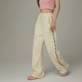 Elastic Waist String Sporty Pants