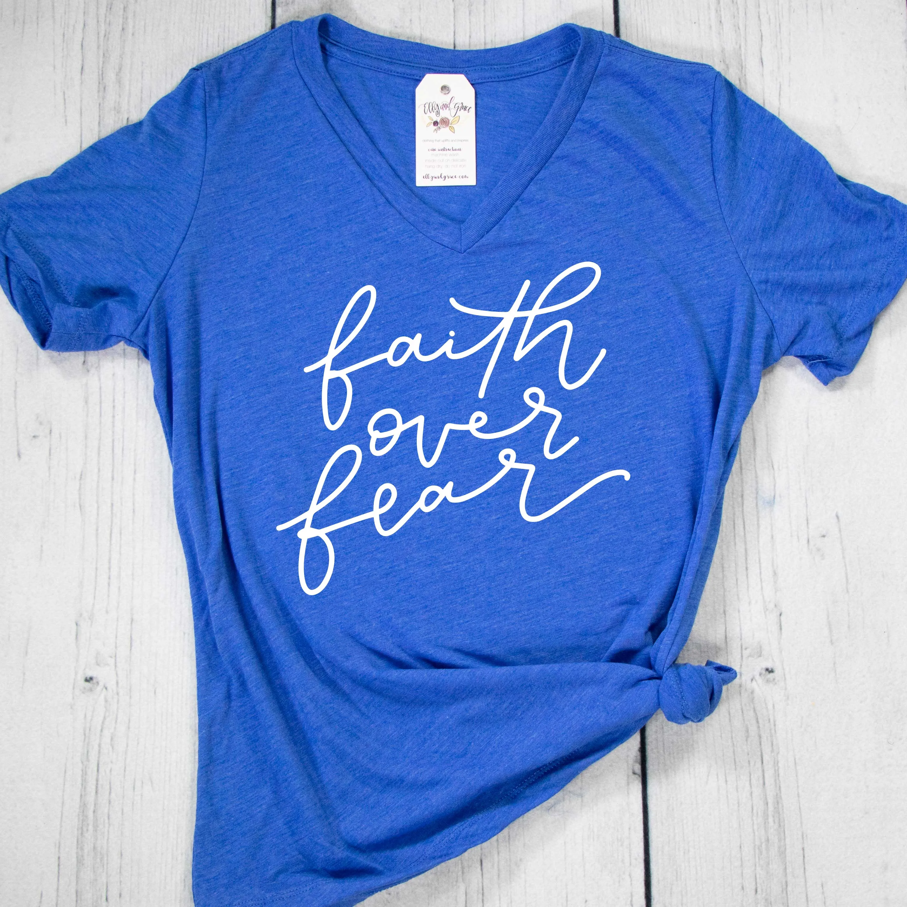 Faith Over Fear Ladies V-Neck