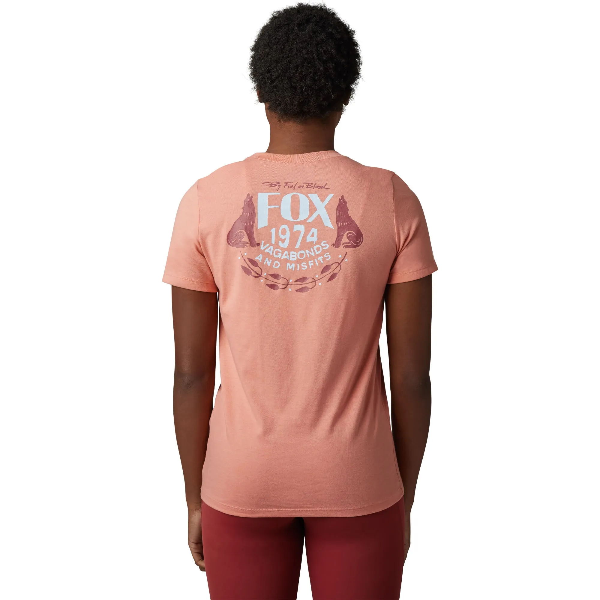 Fox Racing  Womens Predominant T-Shirt Short Sleeve Tee Relaxed Fit Soft Salmon