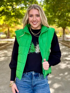 Frosty And Bright Green Vest