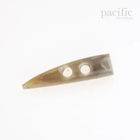 Genuine Horn 2 Hole Ivory Brown Toggle Button 120001TG