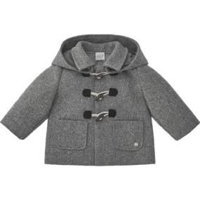 Gray Hooded Toggle Coat