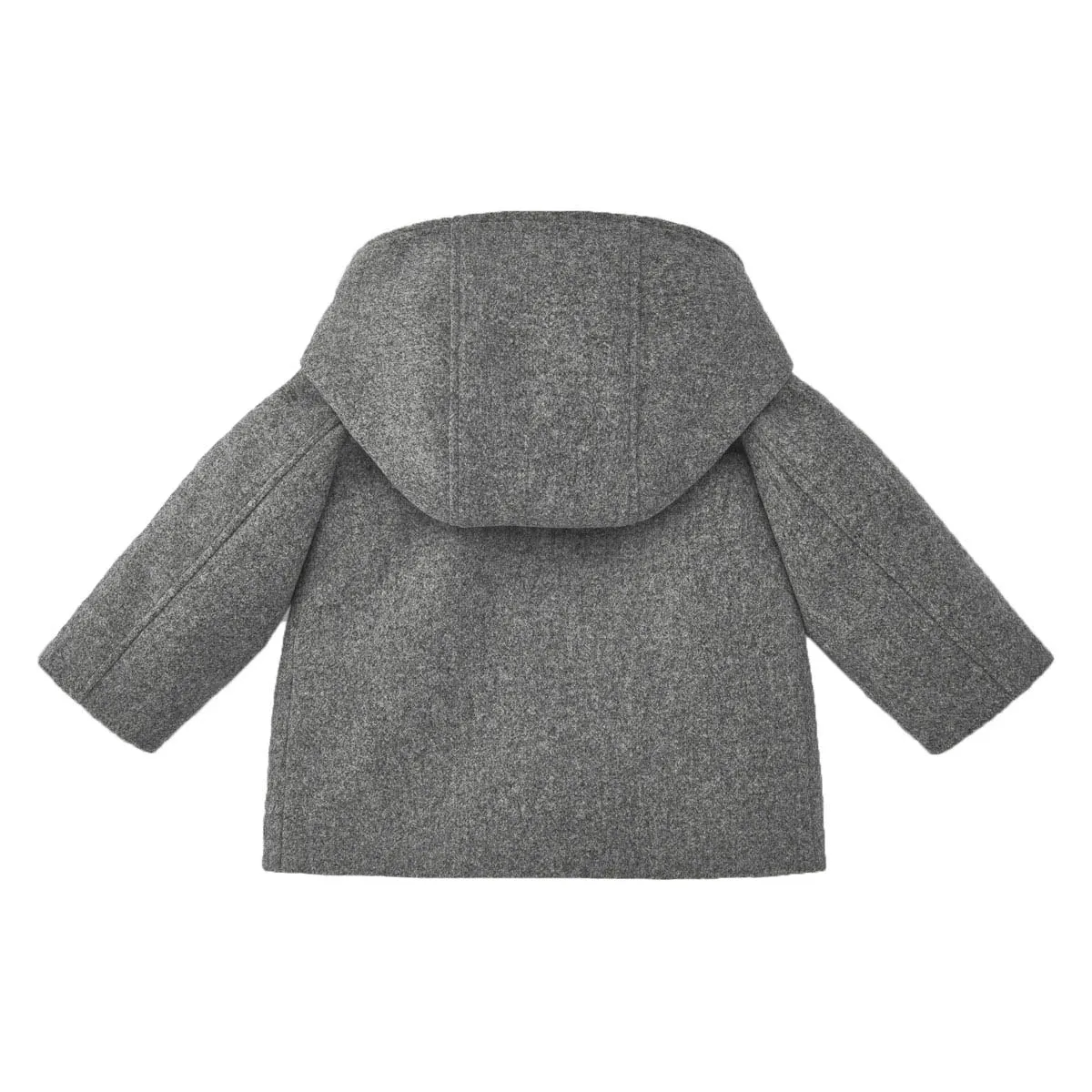 Gray Hooded Toggle Coat