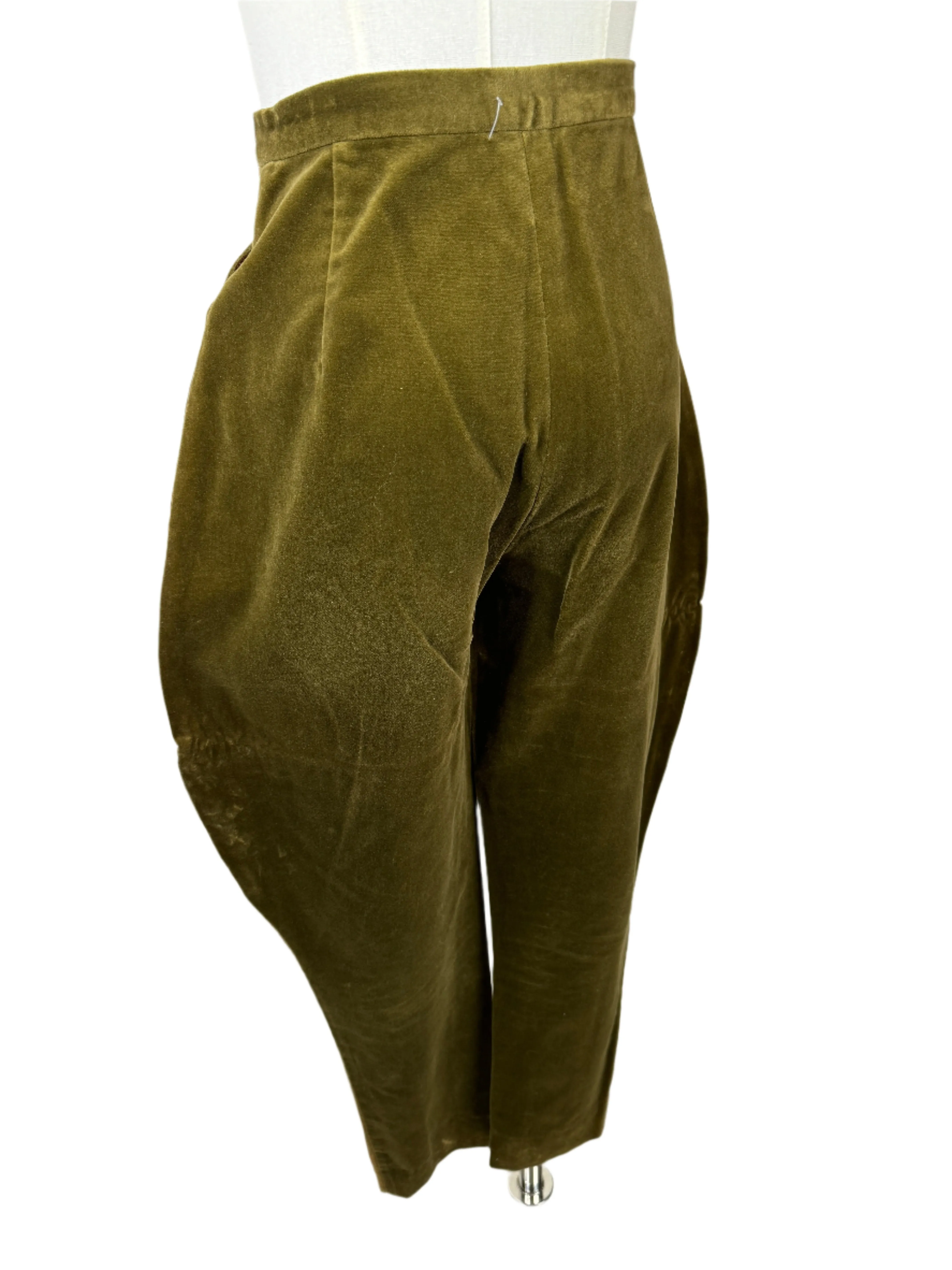 Green Velour Classic Jodhpurs 1950s