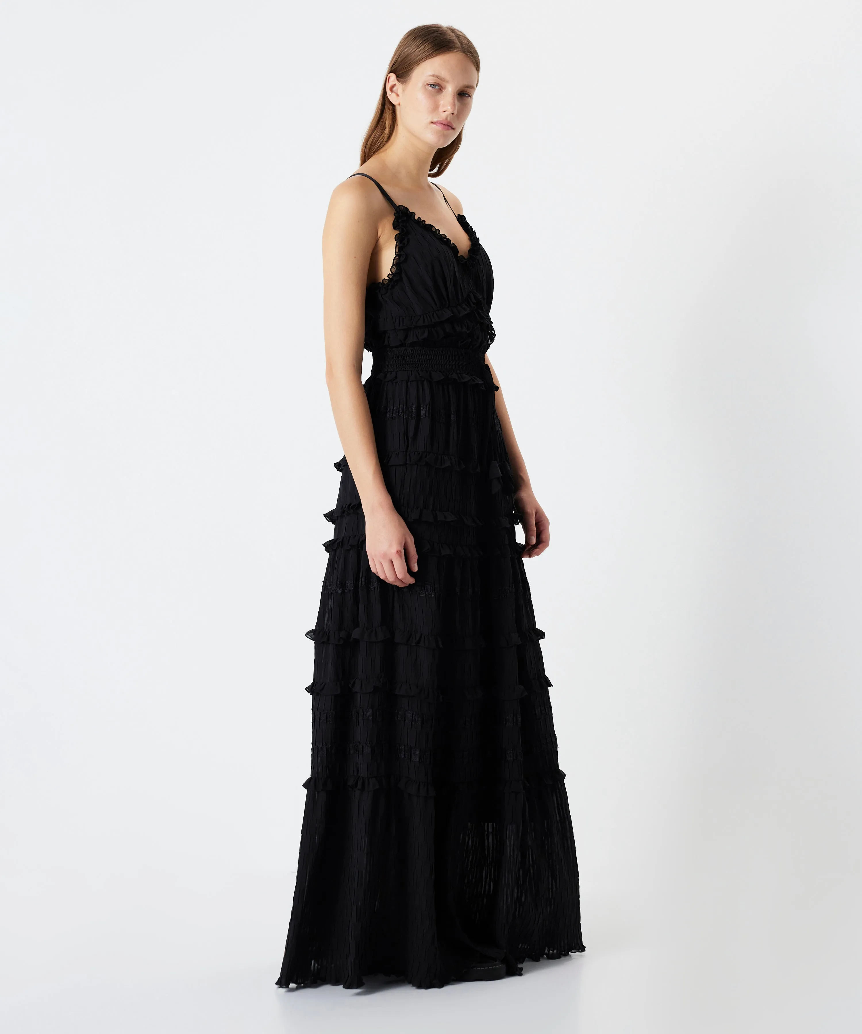 Ipekyol Ruffle Maxi Dress Black