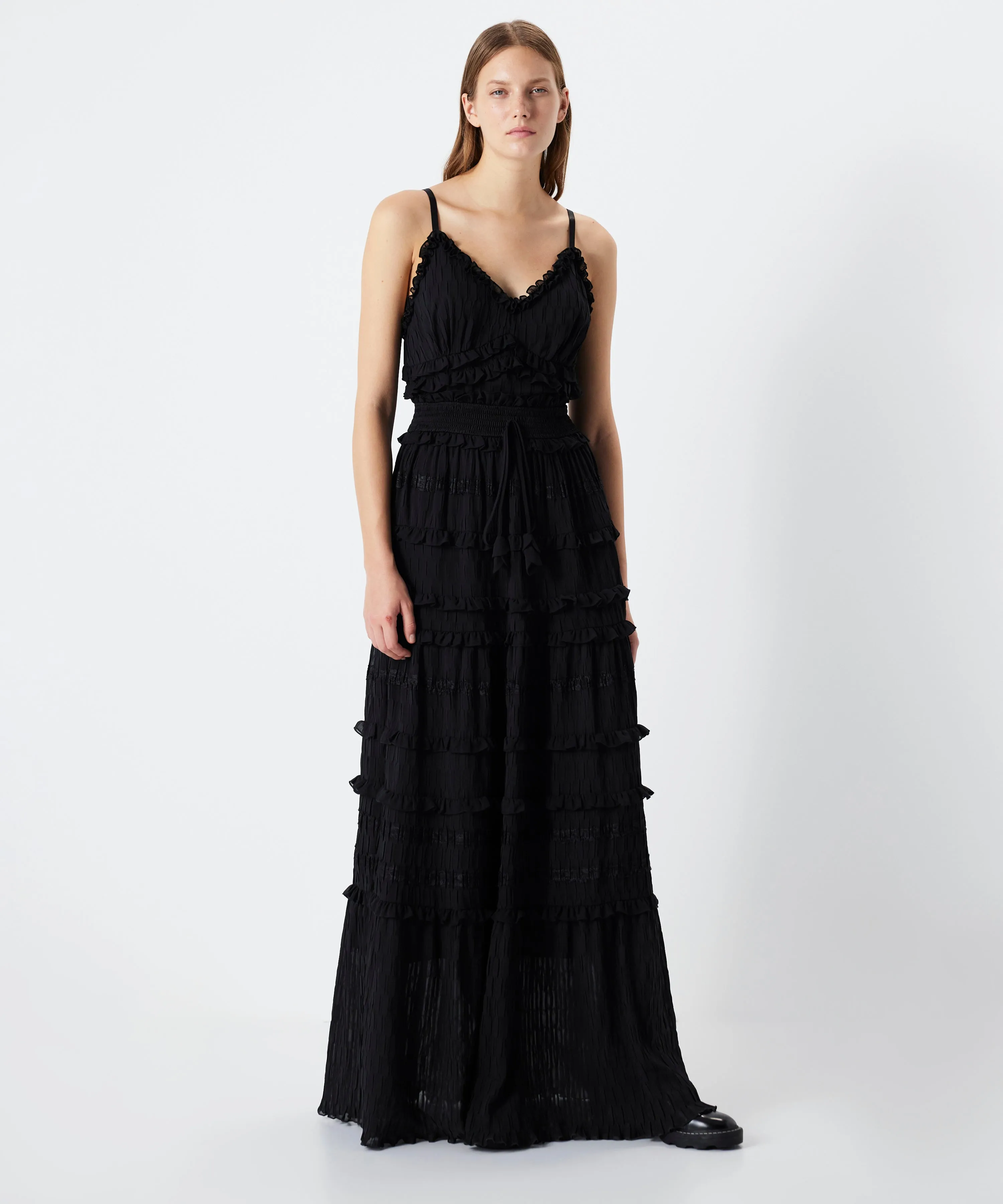 Ipekyol Ruffle Maxi Dress Black