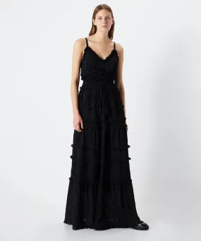 Ipekyol Ruffle Maxi Dress Black