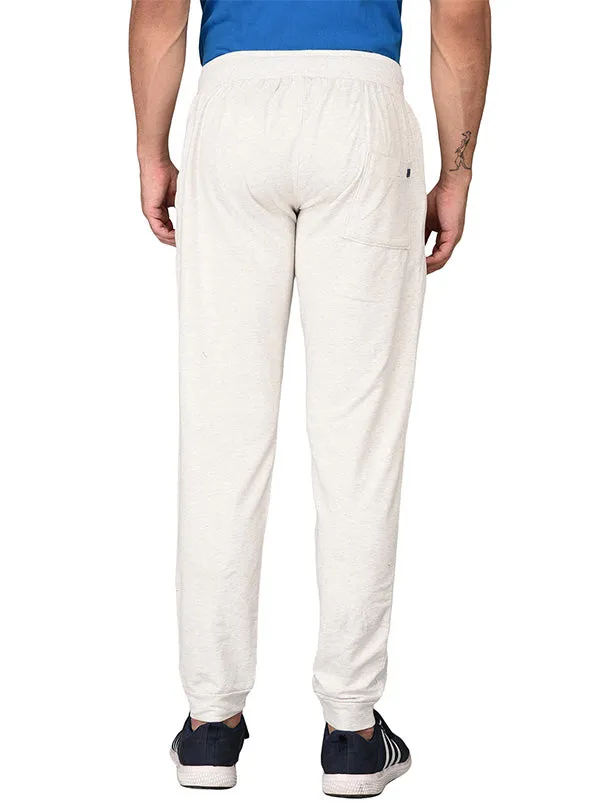 JadeBlue Off-White Self Textured Regular Fit Track Pants