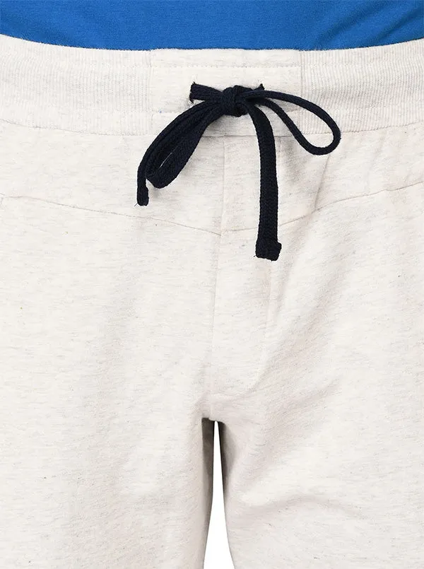 JadeBlue Off-White Self Textured Regular Fit Track Pants