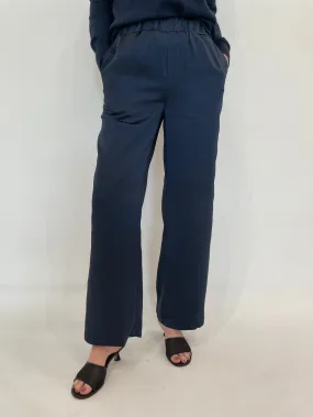 Jesse Satin Pants - Navy