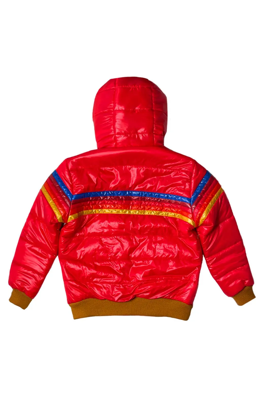 KIDS 5 STRIPE TREKKER JACKET - GLOSSY CHERRY