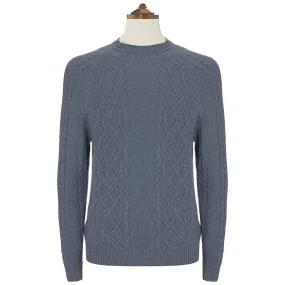 Kinlaw Blue Aran Sweater