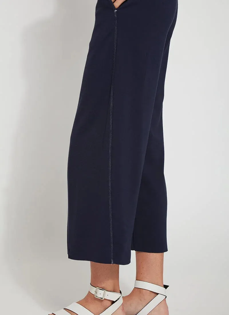 Leila Crop Relaxed Wide Leg | True Navy