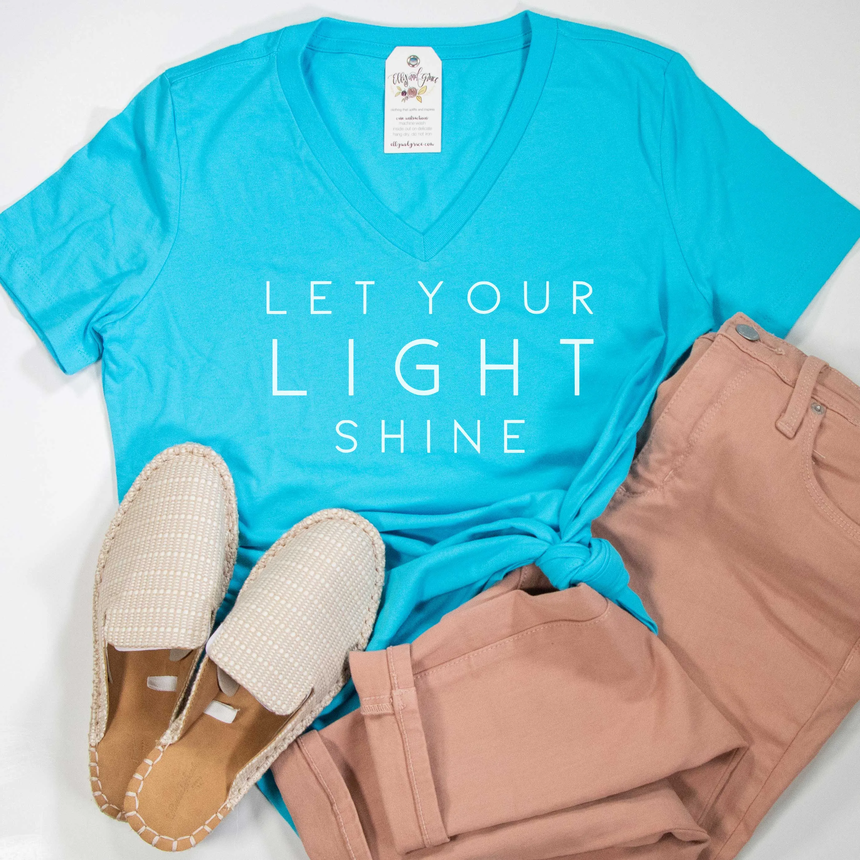 Let Your Light Shine Relaxed Ladies Vneck