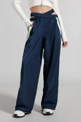 Low Waist Wide-Leg Sporty Trousers