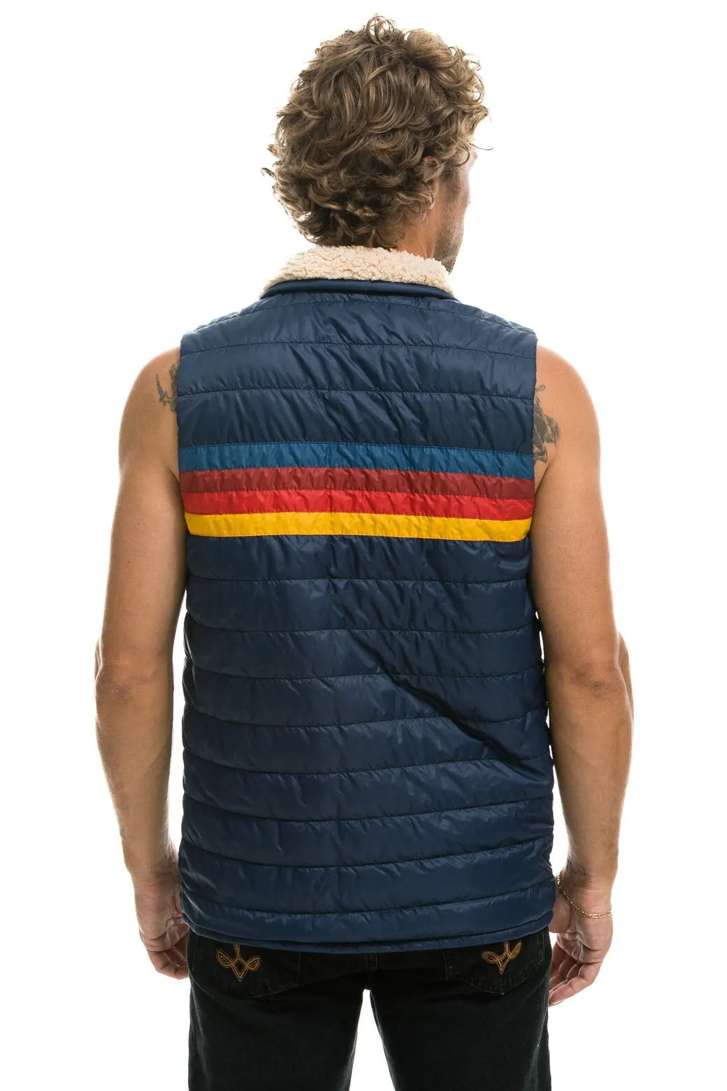 MEN'S 4 STRIPE VEST - NAVY