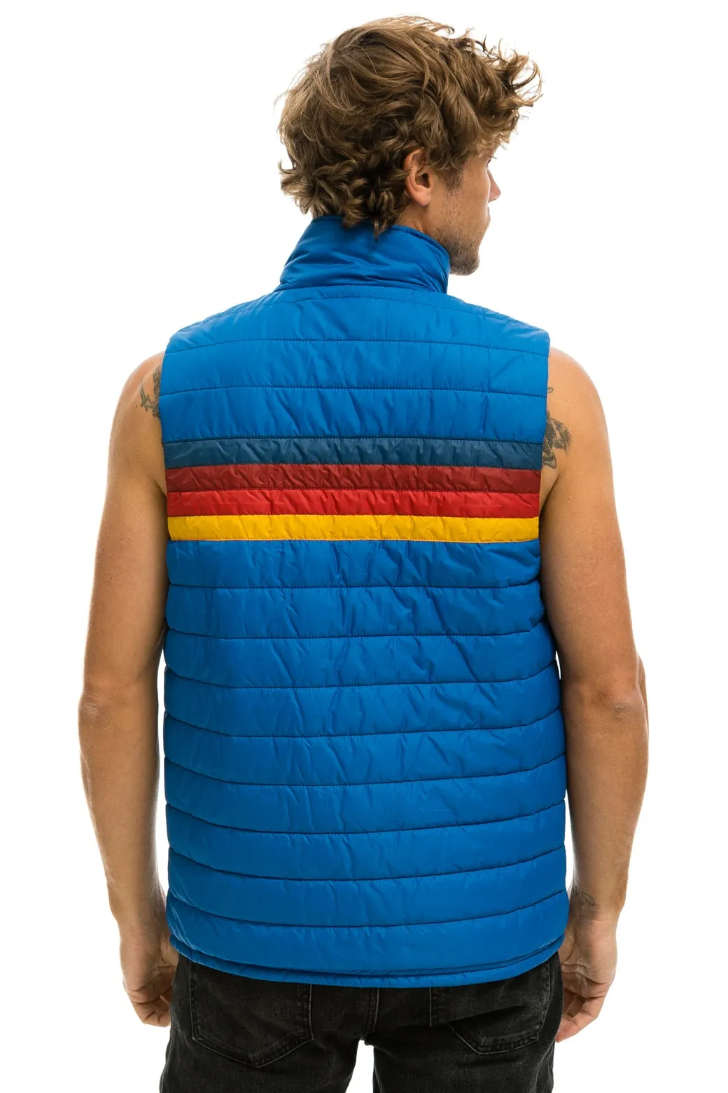 MEN'S 4 STRIPE VEST - SNORKEL BLUE