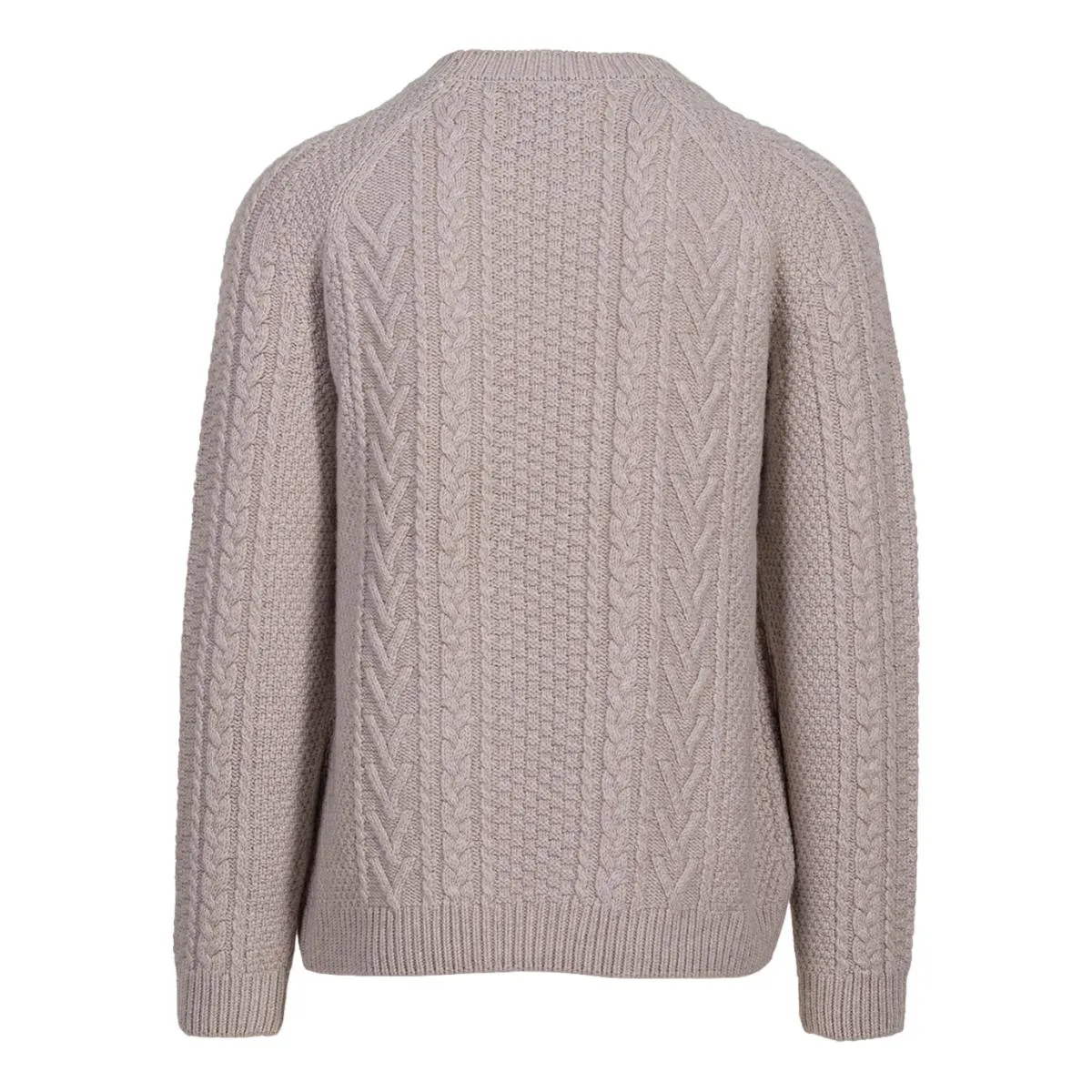 Merino Wool Fisherman's Sweater Oatmeal