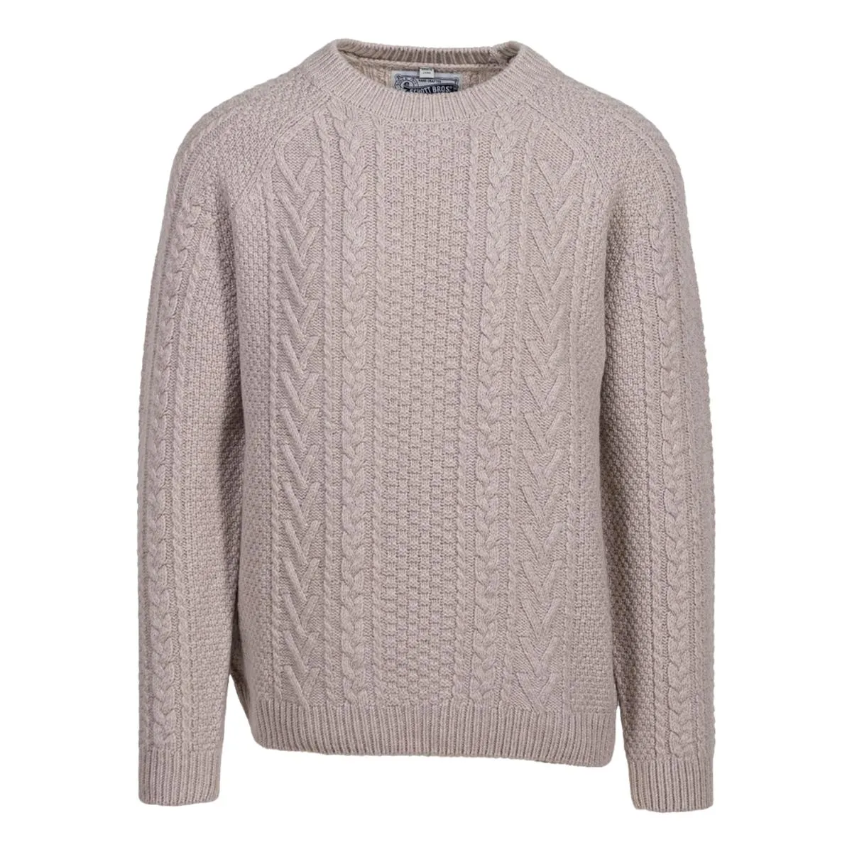 Merino Wool Fisherman's Sweater Oatmeal