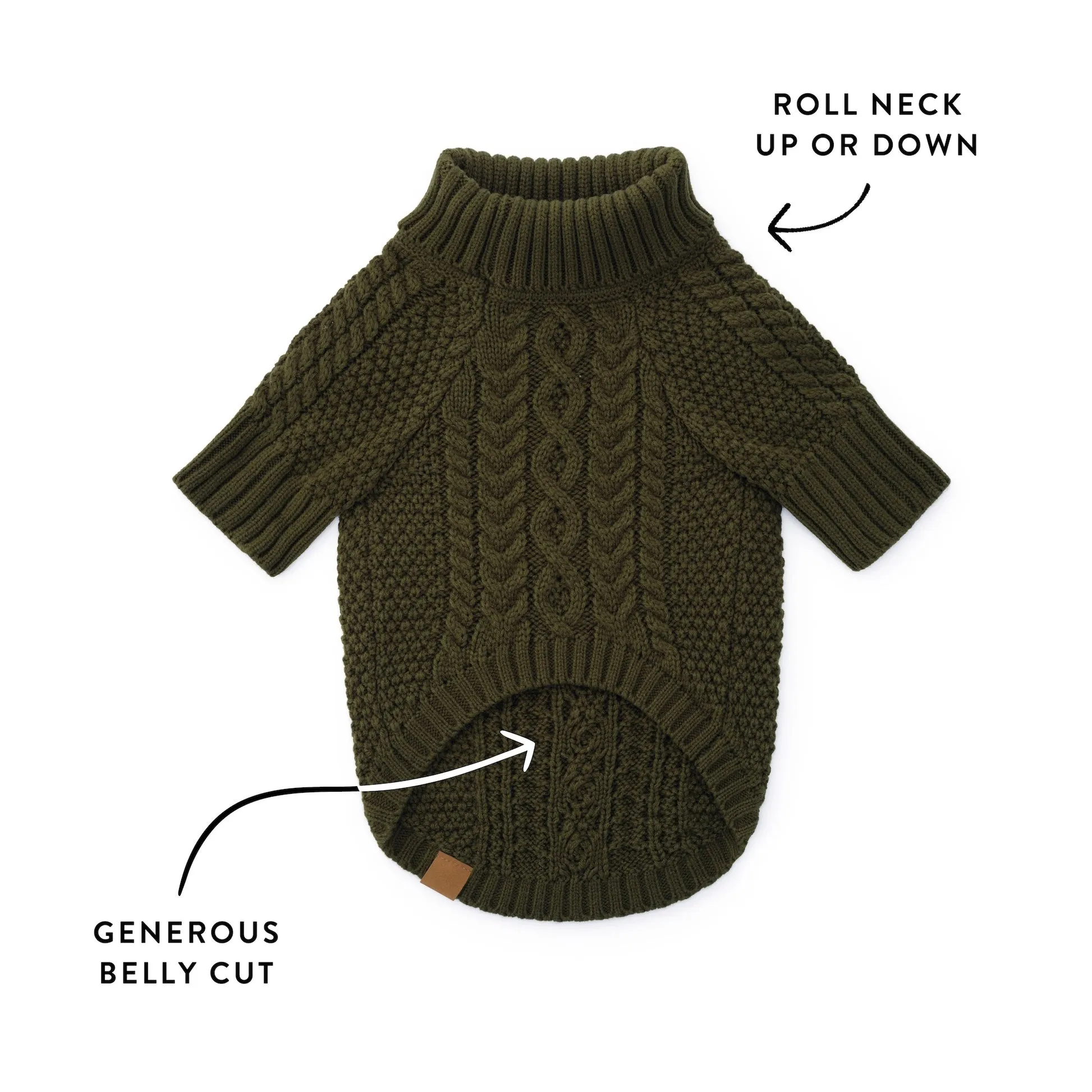 olive cable knit sweater