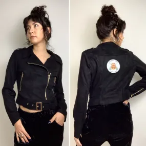 One More Drag Faux Suede Moto Jackets