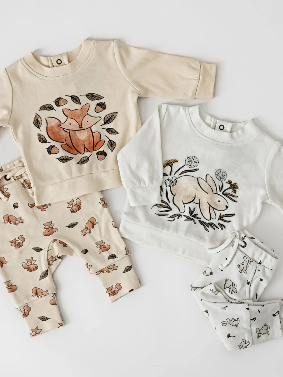 Organic Sweatshirt & Jogger Set, Bunny