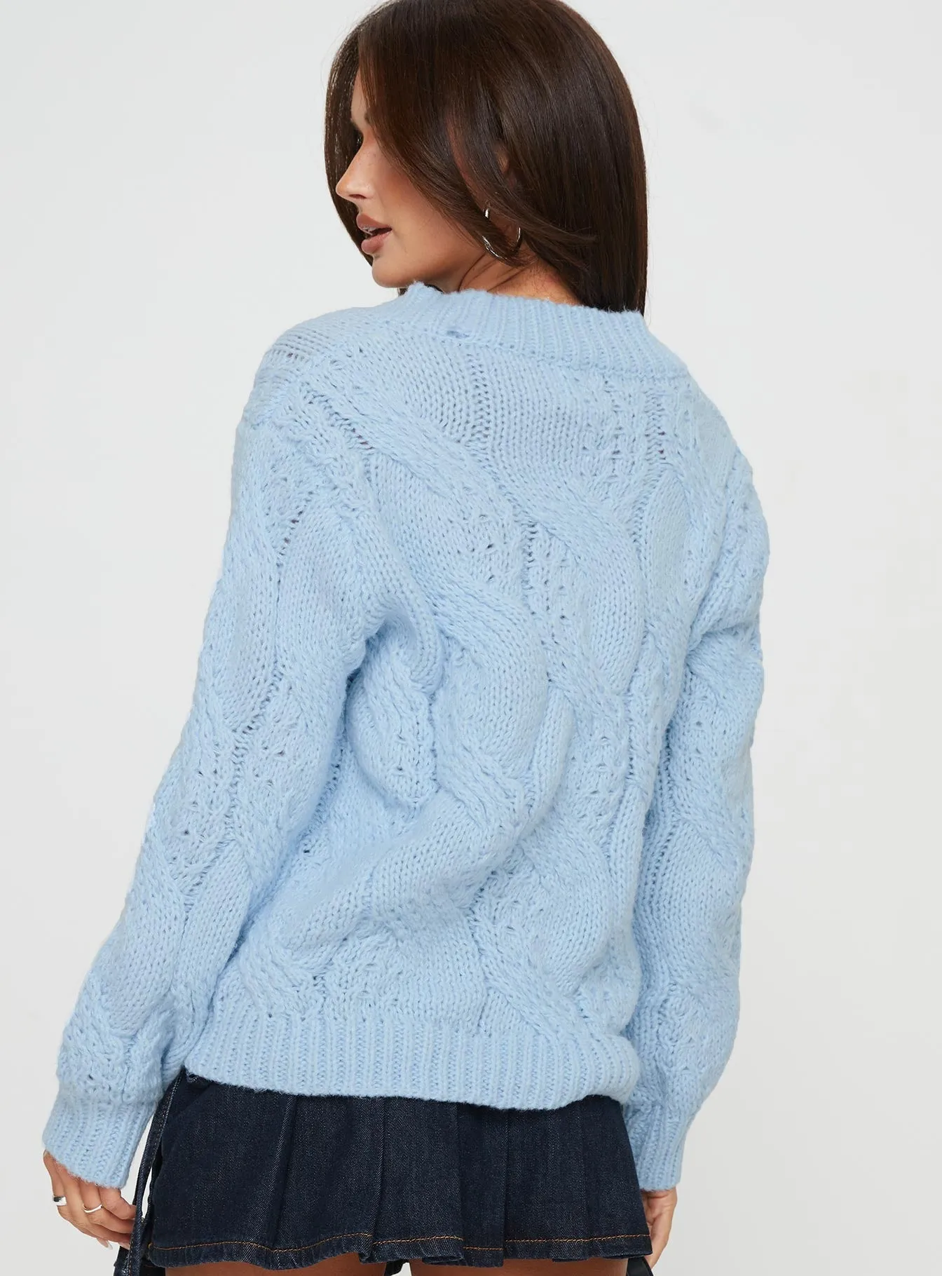 Ranelle Cable Knit Jumper Blue