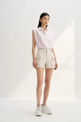 Relaxed Cotton Linen Stripe Shirt