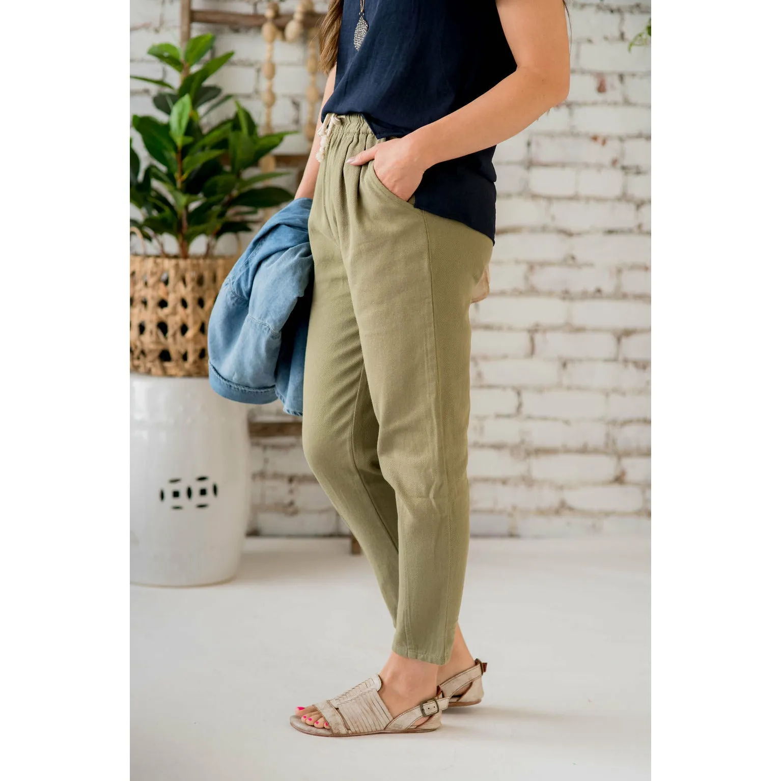 Relaxed Drawstring Detailed Bottom Pants