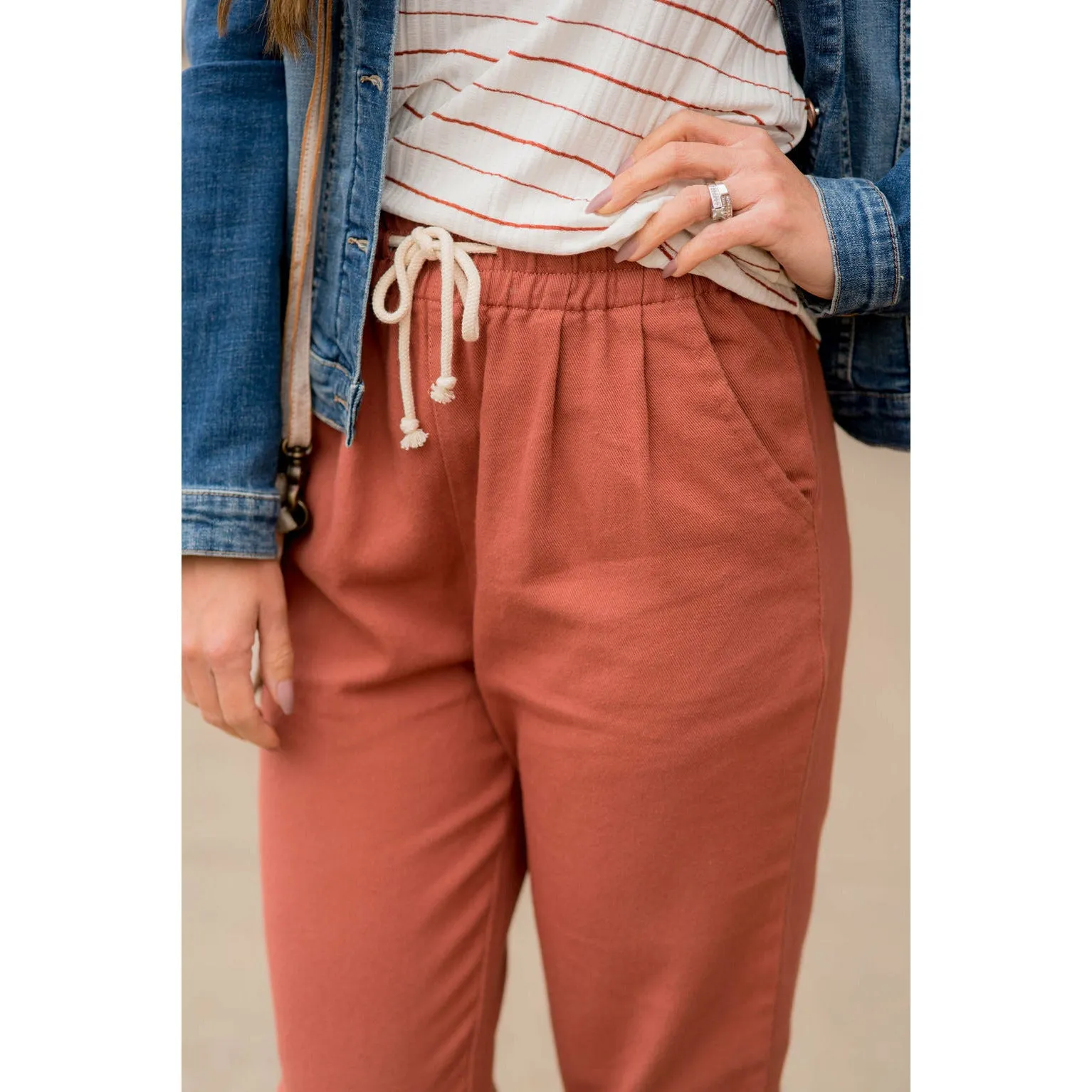 Relaxed Drawstring Detailed Bottom Pants