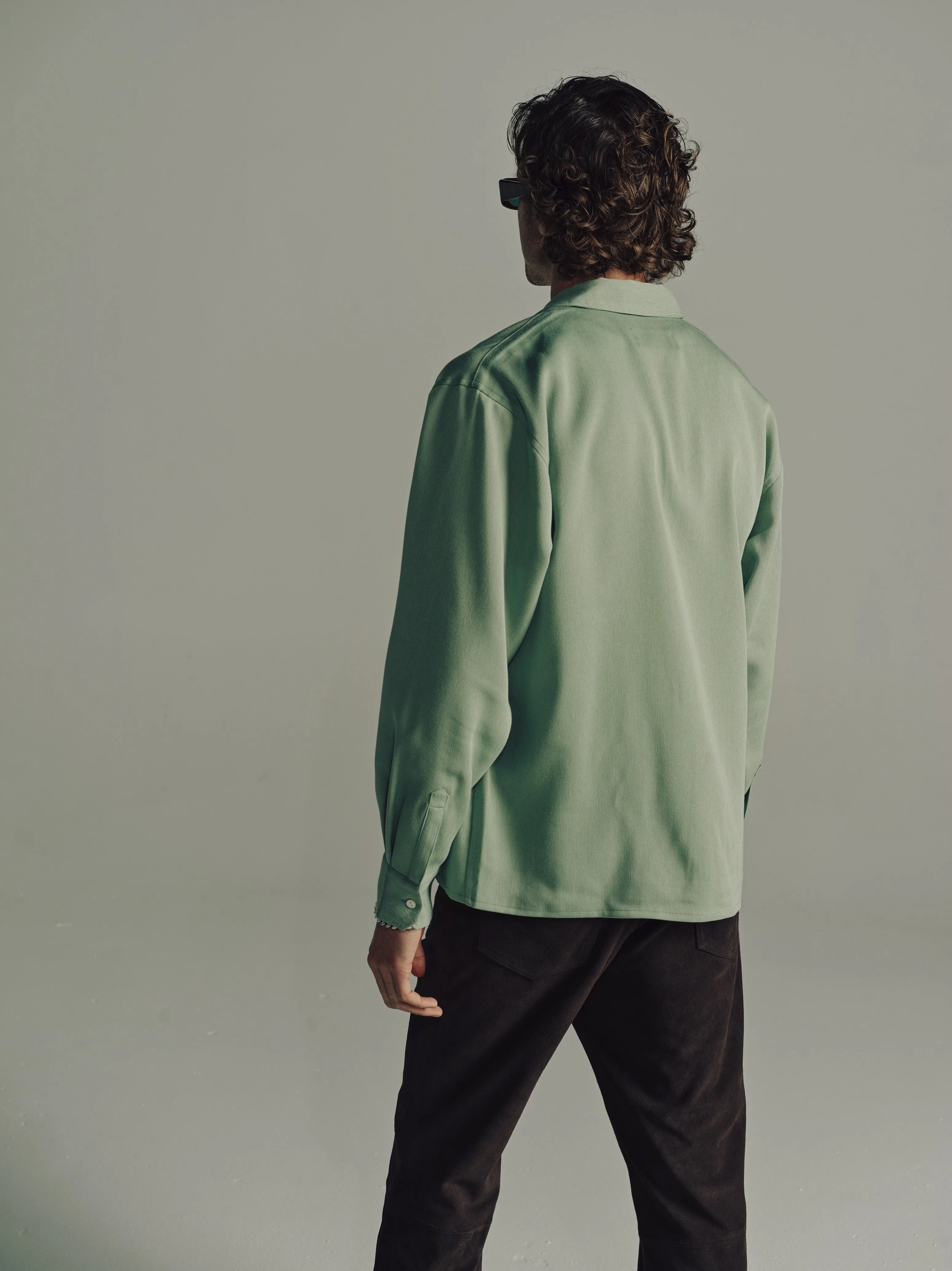 Relaxed Long Sleeve Shirt | Sage