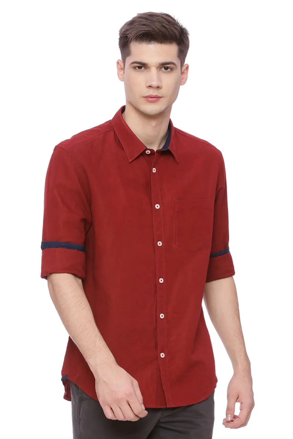 Slim Fit Cotton Linen Shirt