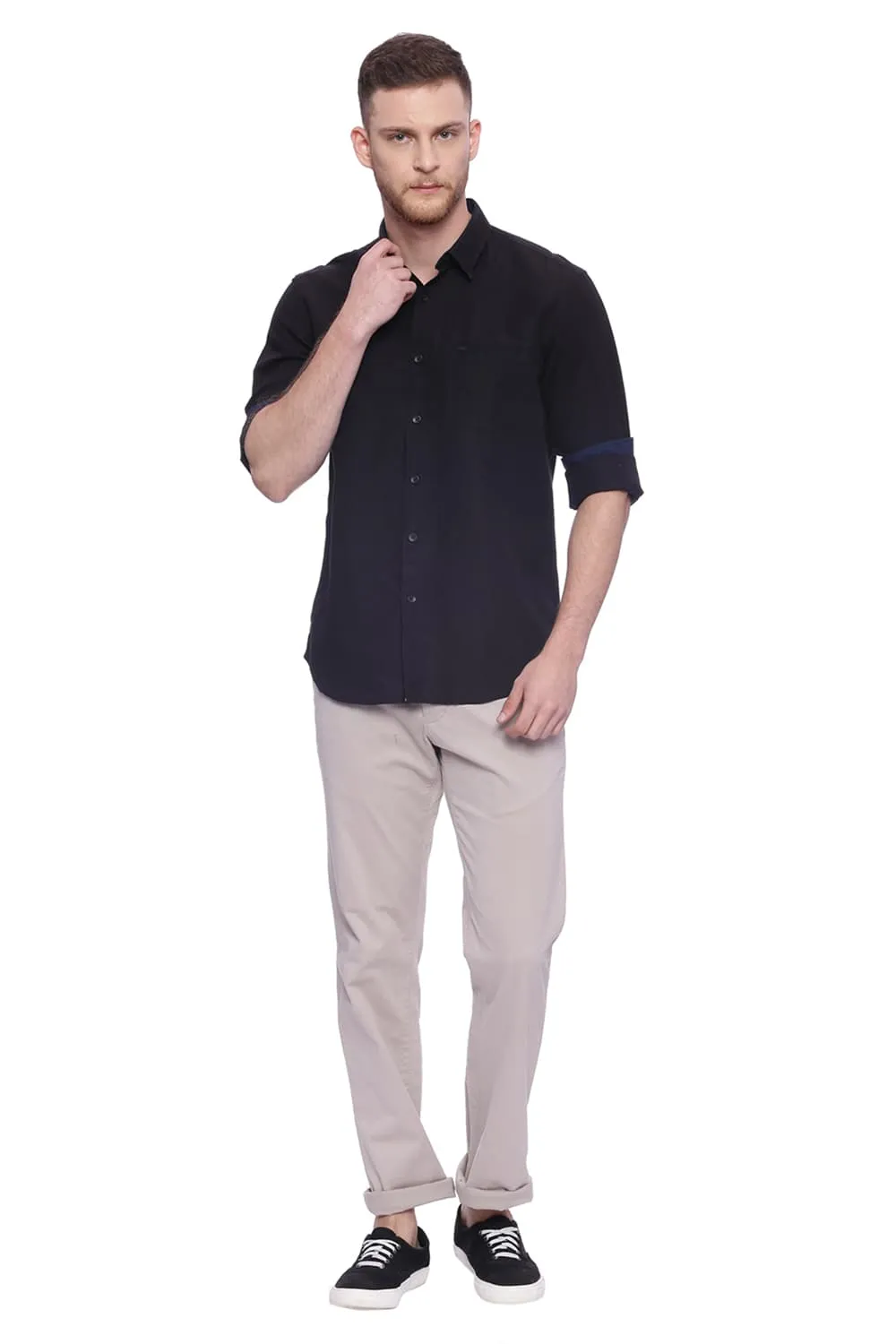 Slim Fit Cotton Linen Shirt