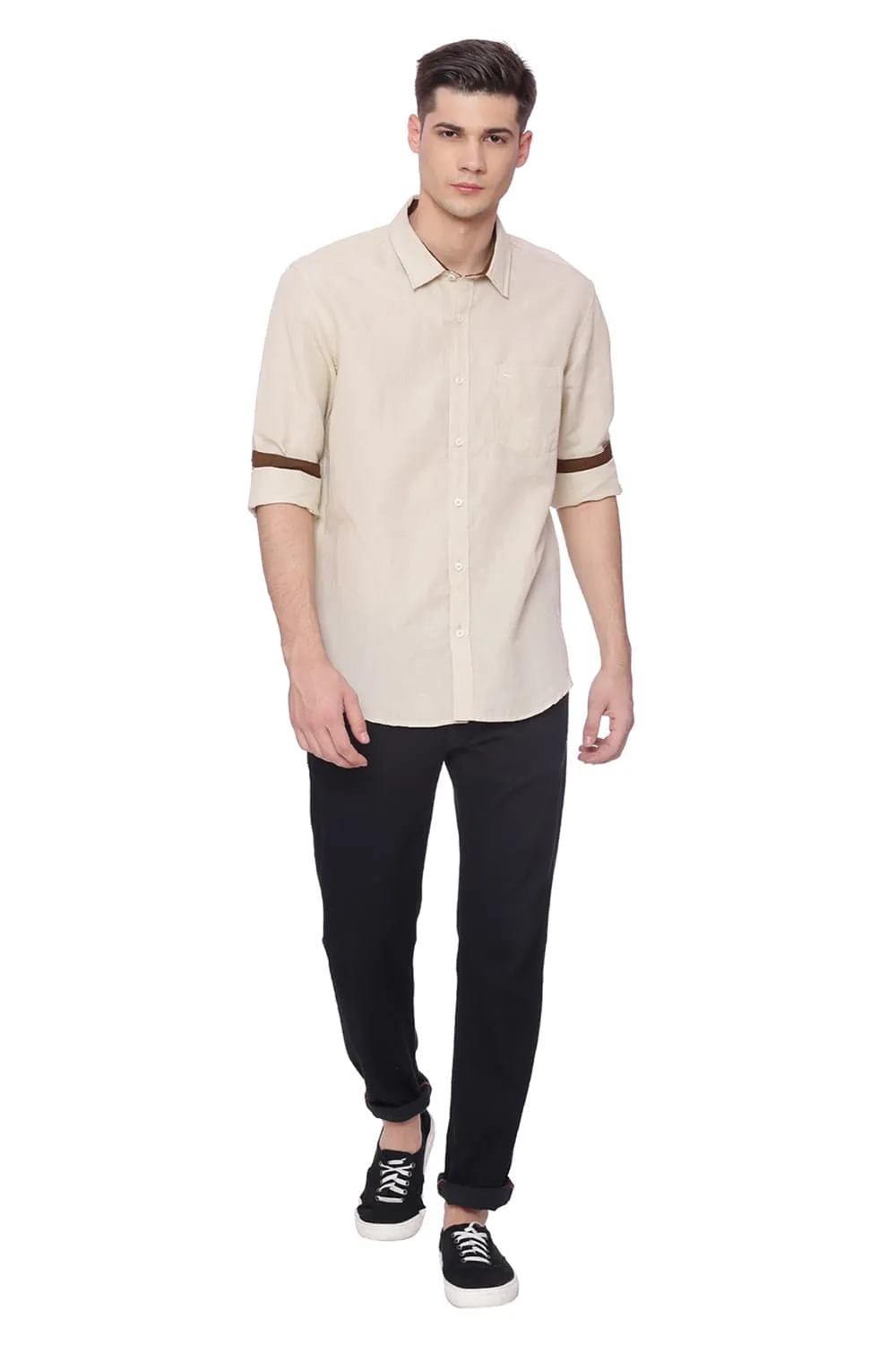 Slim Fit Cotton Linen Shirt