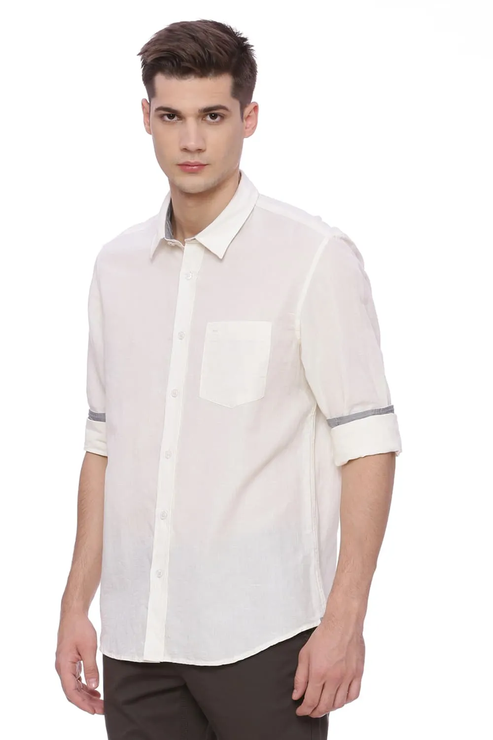 Slim Fit Cotton Linen Shirt