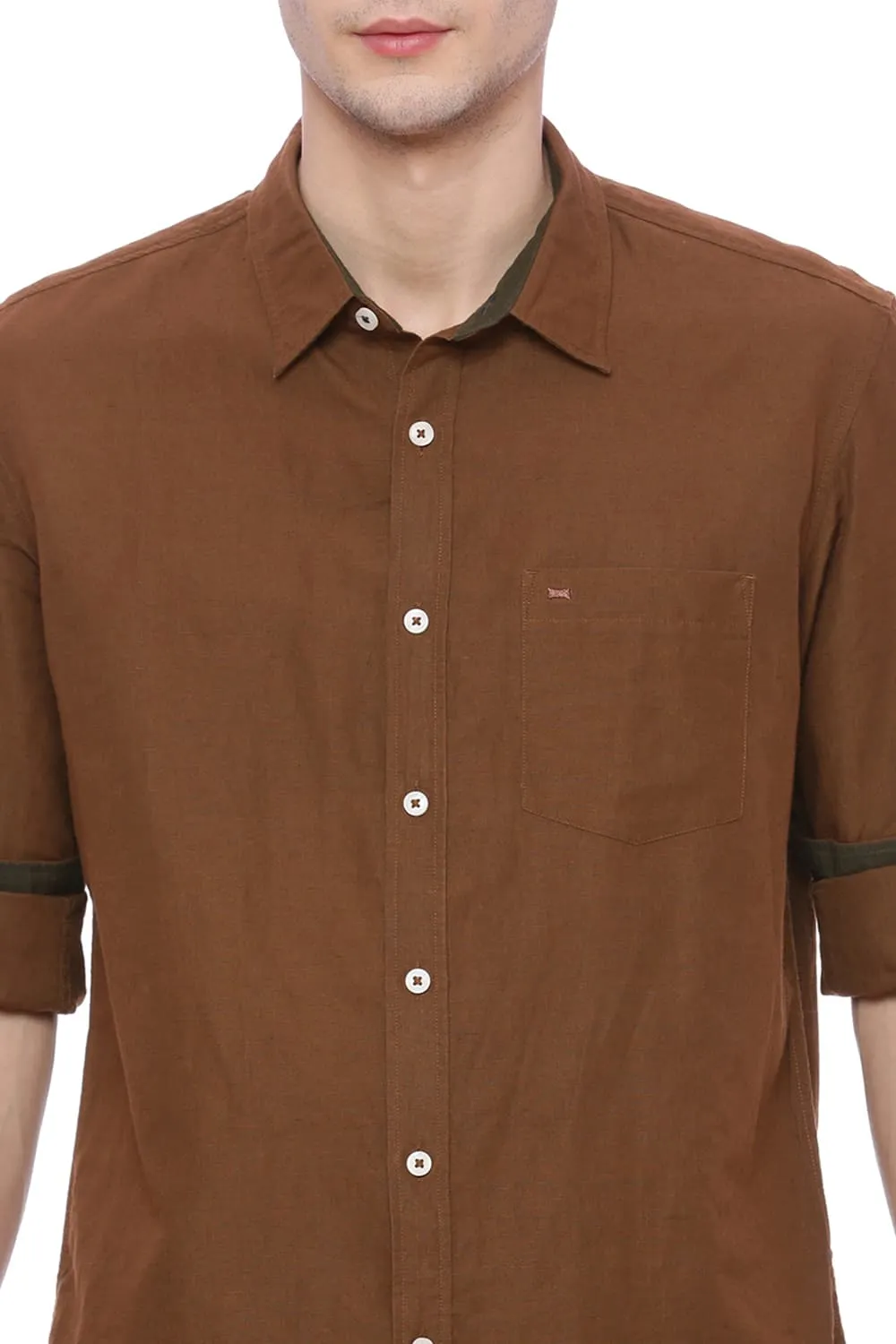 Slim Fit Cotton Linen Shirt