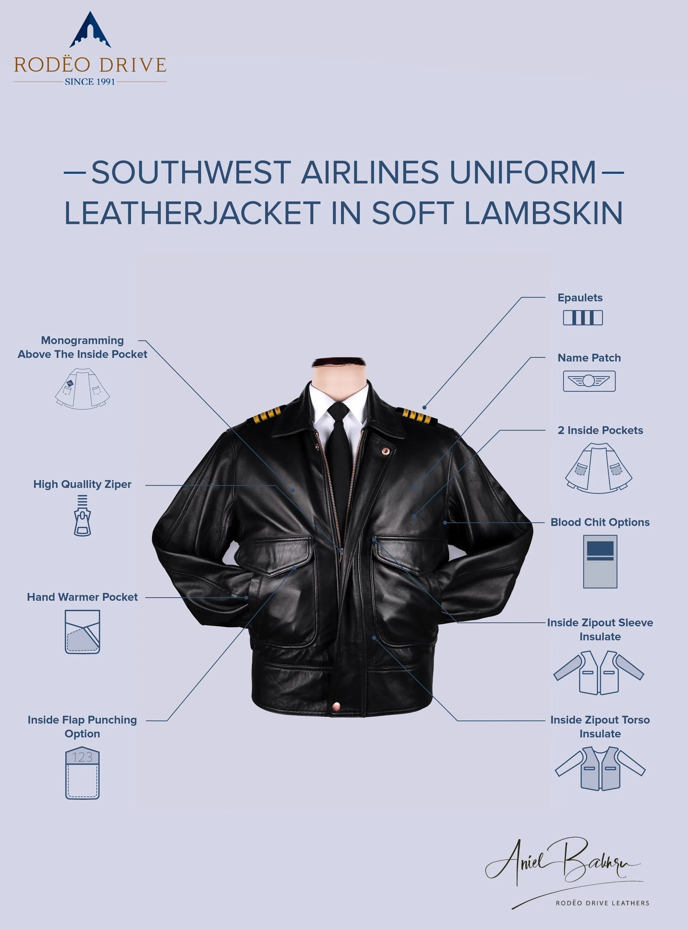 SOUTHWEST UNIFORM LEATHER JACKETS WOMEN