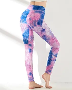 Tie Dye Skinny High Elastic Yoga Panties Active Pants