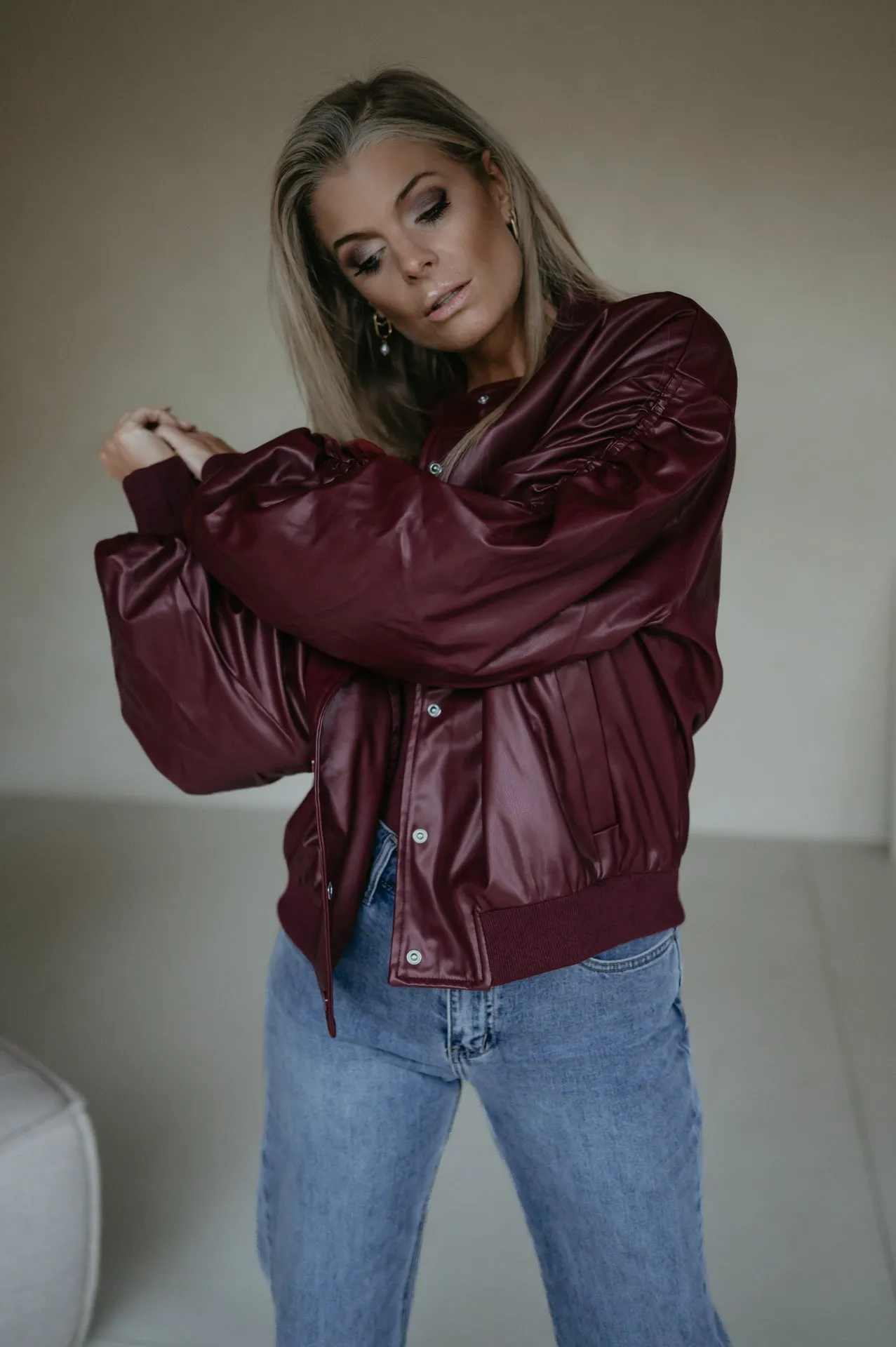 Tradurre bomber jacket I Burgundy