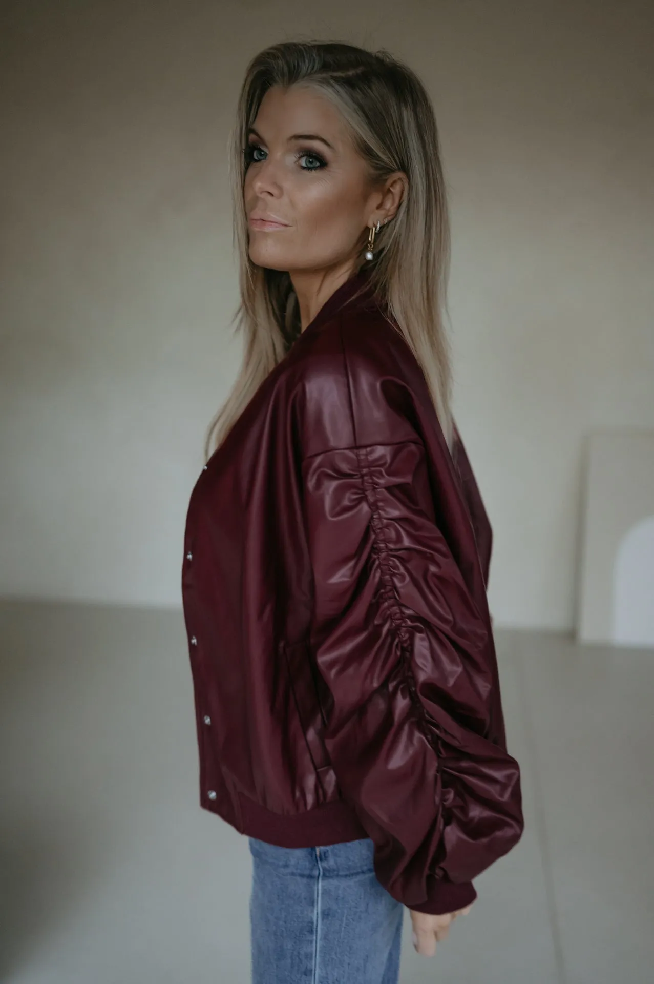 Tradurre bomber jacket I Burgundy